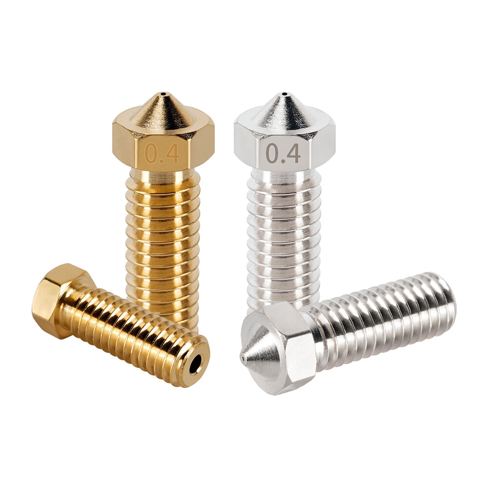 KINGROON E3D Volcano Hard Steel Nozzle Brass M6 Thread 3D Printer Hotend Volcano Nozzle